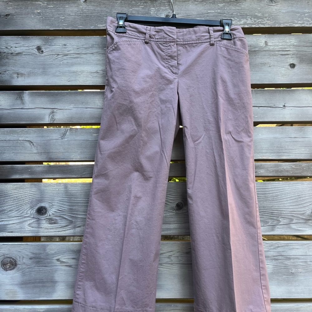 Theory Mauve Wide-Leg Pants